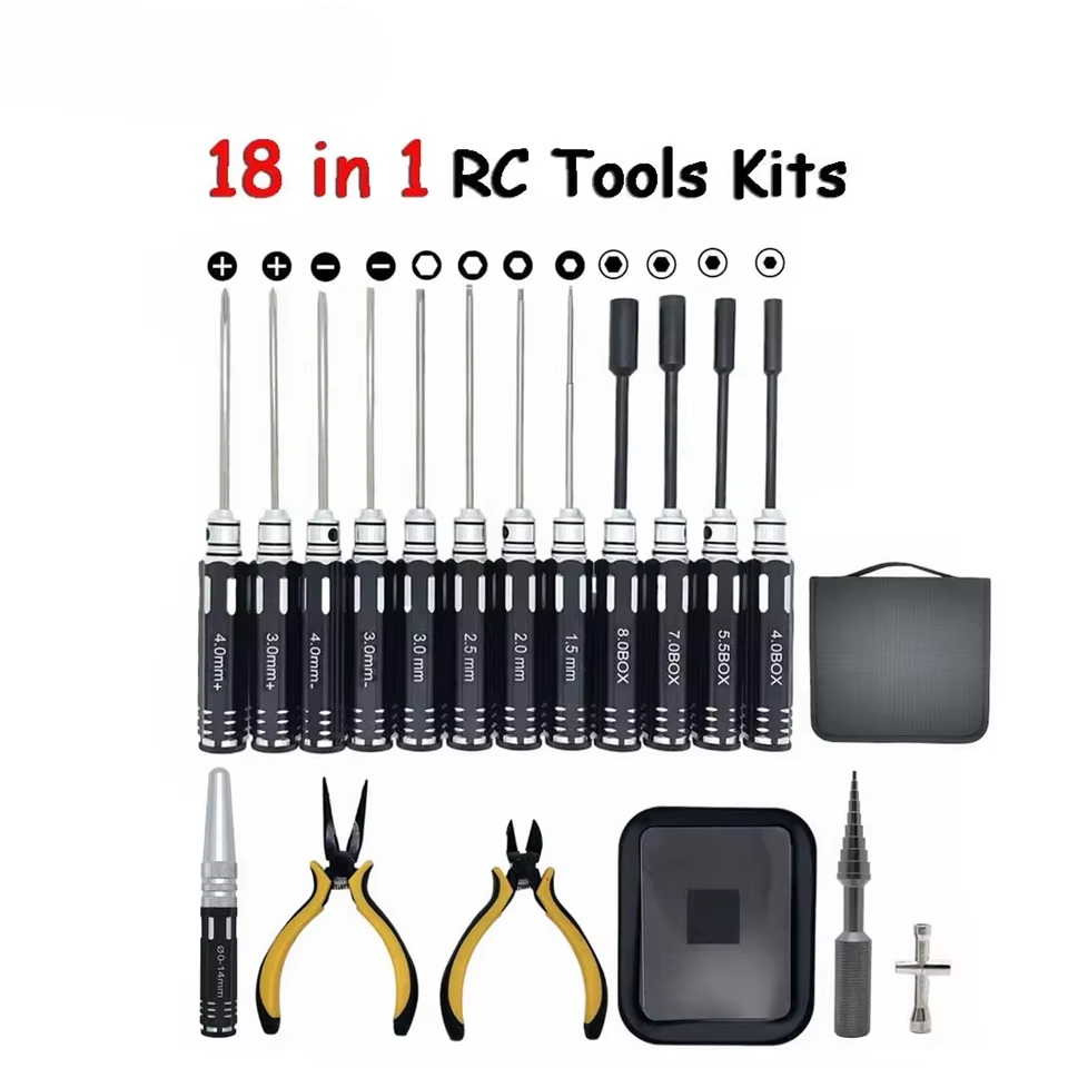 Socket Set - RC 공구 세트 18종: 스크루드라이버, 플라이어,