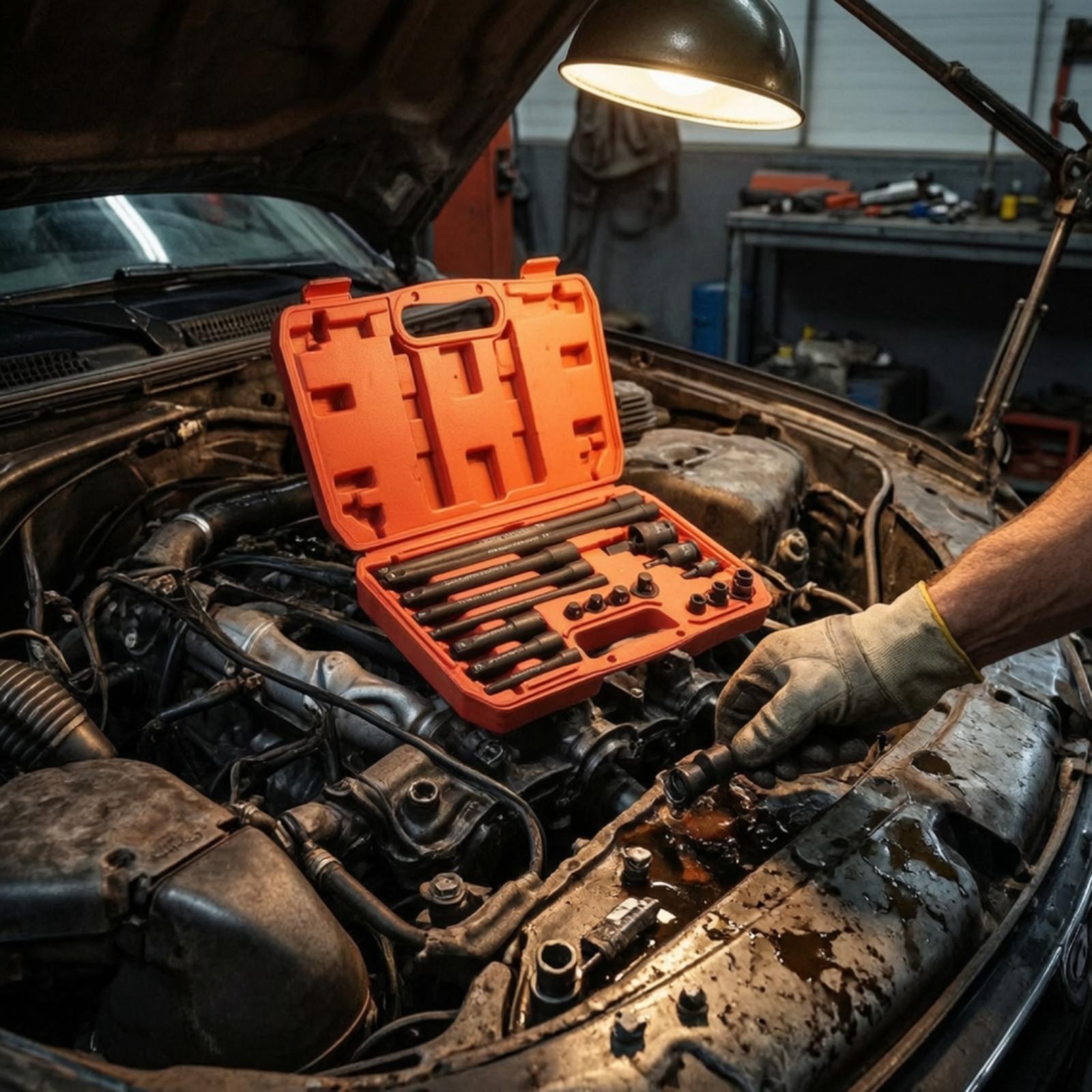 Automotive Tools - 임팩트 렌치 키트 18종 연장봉, 유니버셜