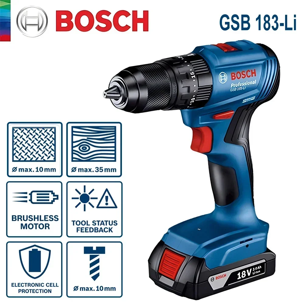 보쉬 GSB183-LI 18V 무선 임팩트 드릴, 강력 - Torque Wrench 리뷰 및 가격